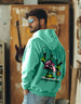 Frog Original Green Regular Fit Back Printed Hoodie