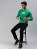 Full Sleeve Printed Green T-Shirt Veirdo
