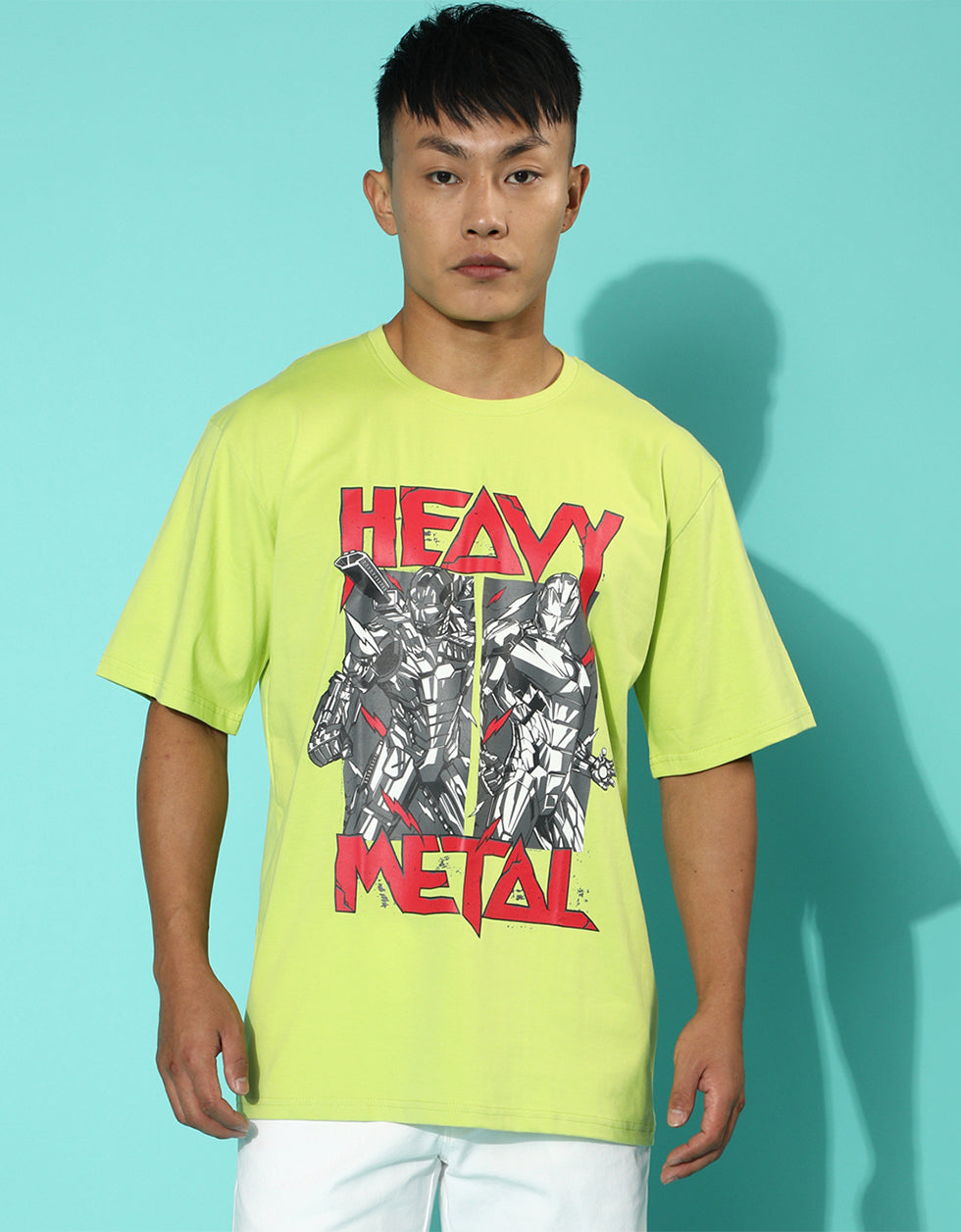 Heavy Metal - Original Marvel Lime Green Oversized T-Shirt Veirdo