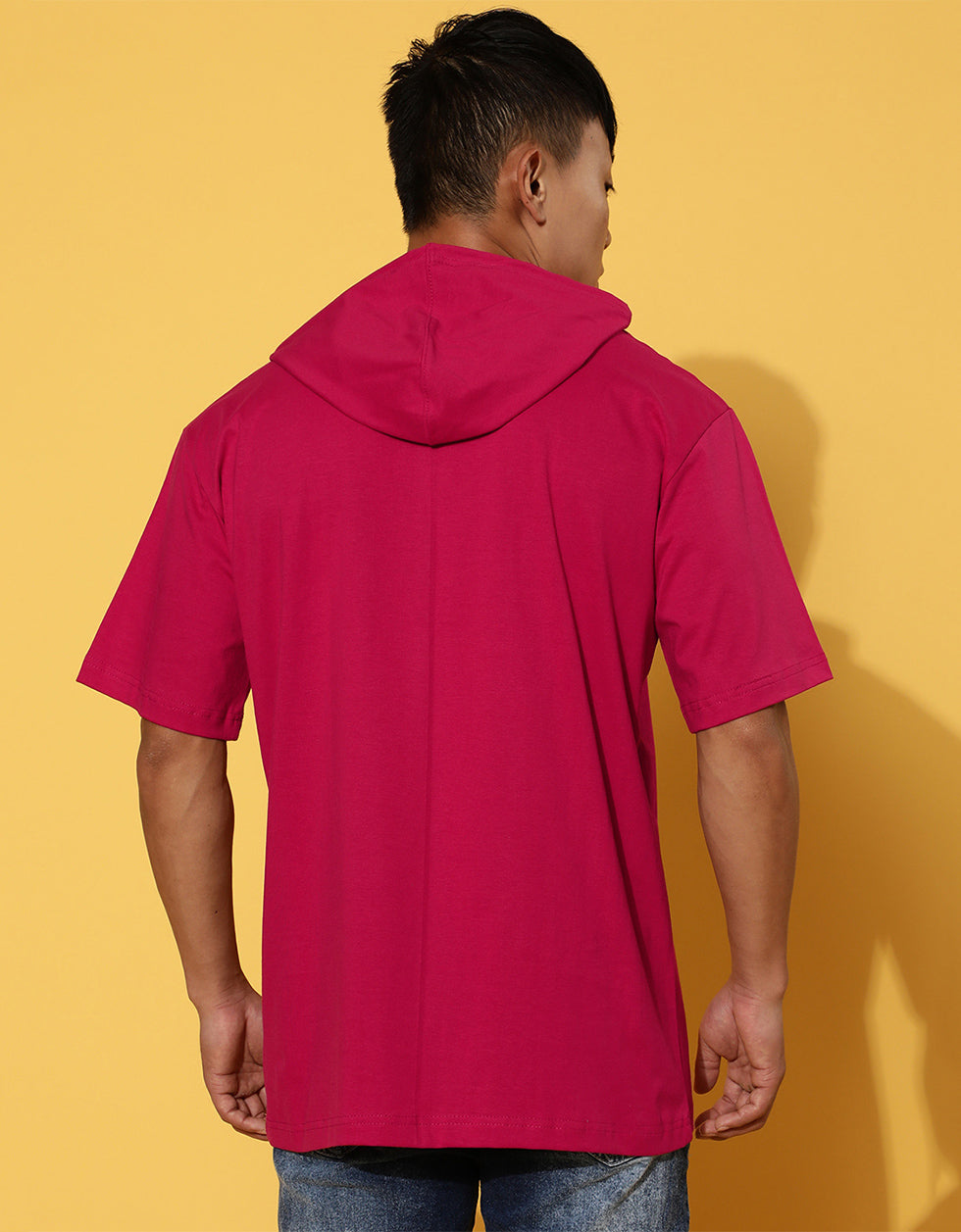 Hooded Oversized Viva Magenta T-Shirt Veirdo