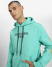 Illusionary Charm: Men's World of Illusion Green Hooded Sweatshirt Veirdo