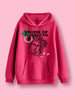 Illusionary Charm: Men's World of Illusion Magenta  Hooded Sweatshirt Veirdo