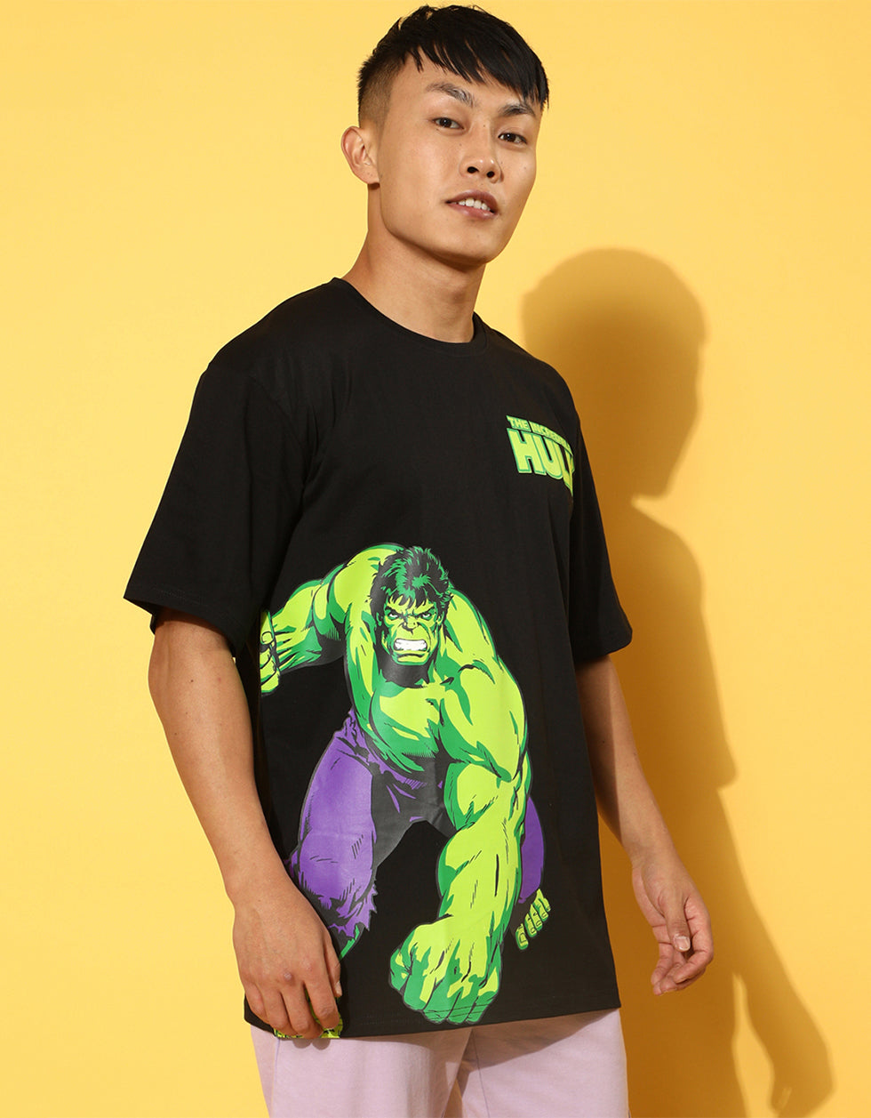 Incredible Hulk - Original Marvel Black Oversized T-Shirt Veirdo
