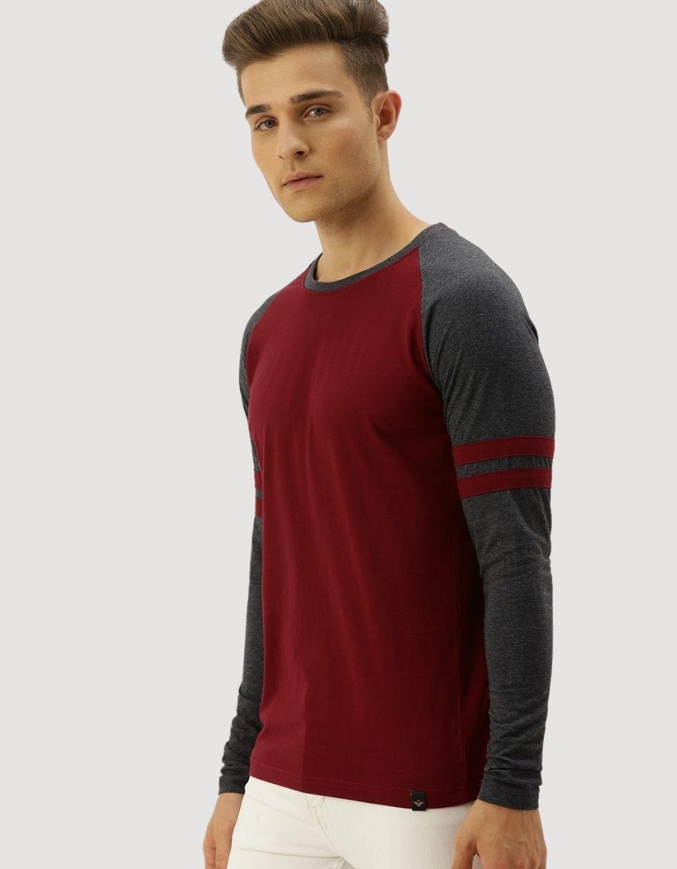 Long Sleeves Red round neck Veirdo