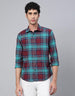 Maroon Men's Checks Shirt Veirdo