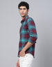 Maroon Men's Checks Shirt Veirdo