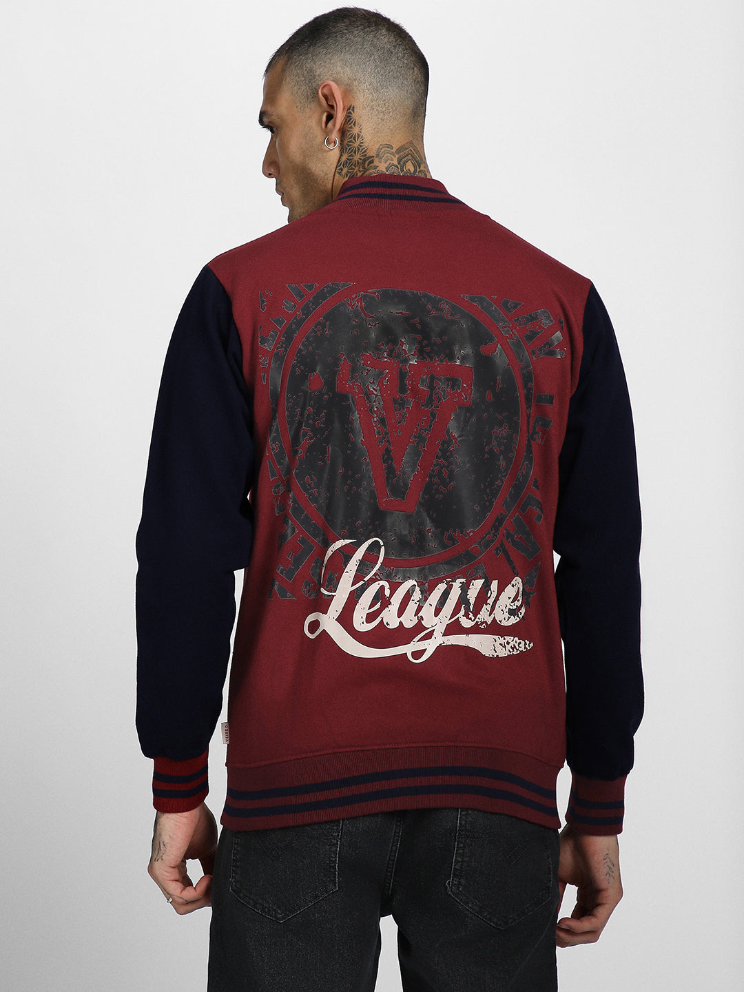 Men's Maroon League Jacket Veirdo