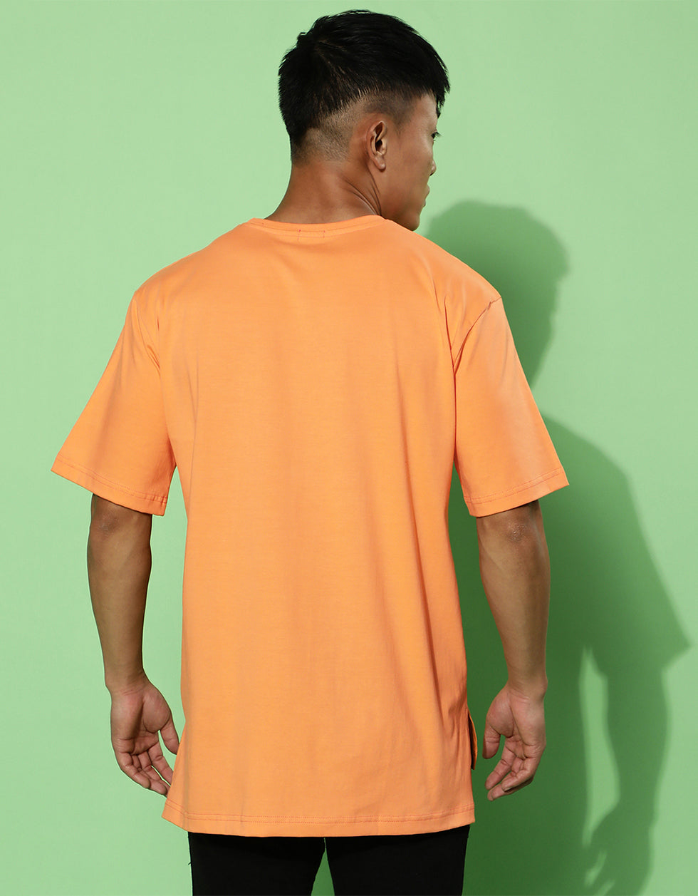 Never Look Back Orange Oversized T-Shirt Veirdo