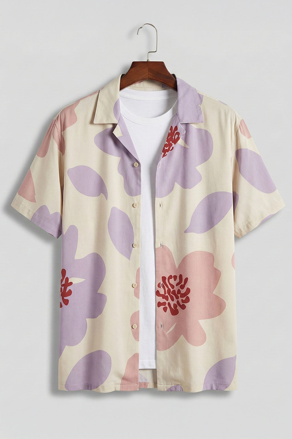 Stylized Floral Swanwhite All Over Print Oversized Exclusive Shirt