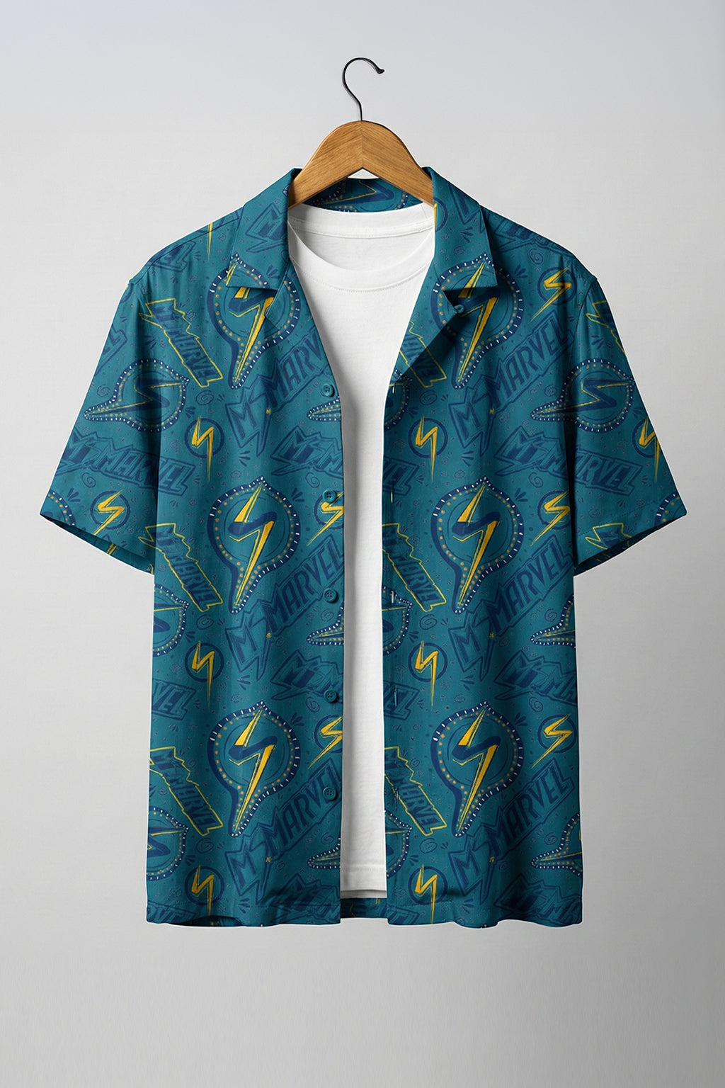Lightning Bolt Blue All Over Print Oversized Exclusive Shirt