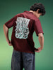Stronger Brown Oversized Printed Exclusive Shirt