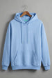Hustle Sky Blue Oversized Back Graphic Printed Hoodie