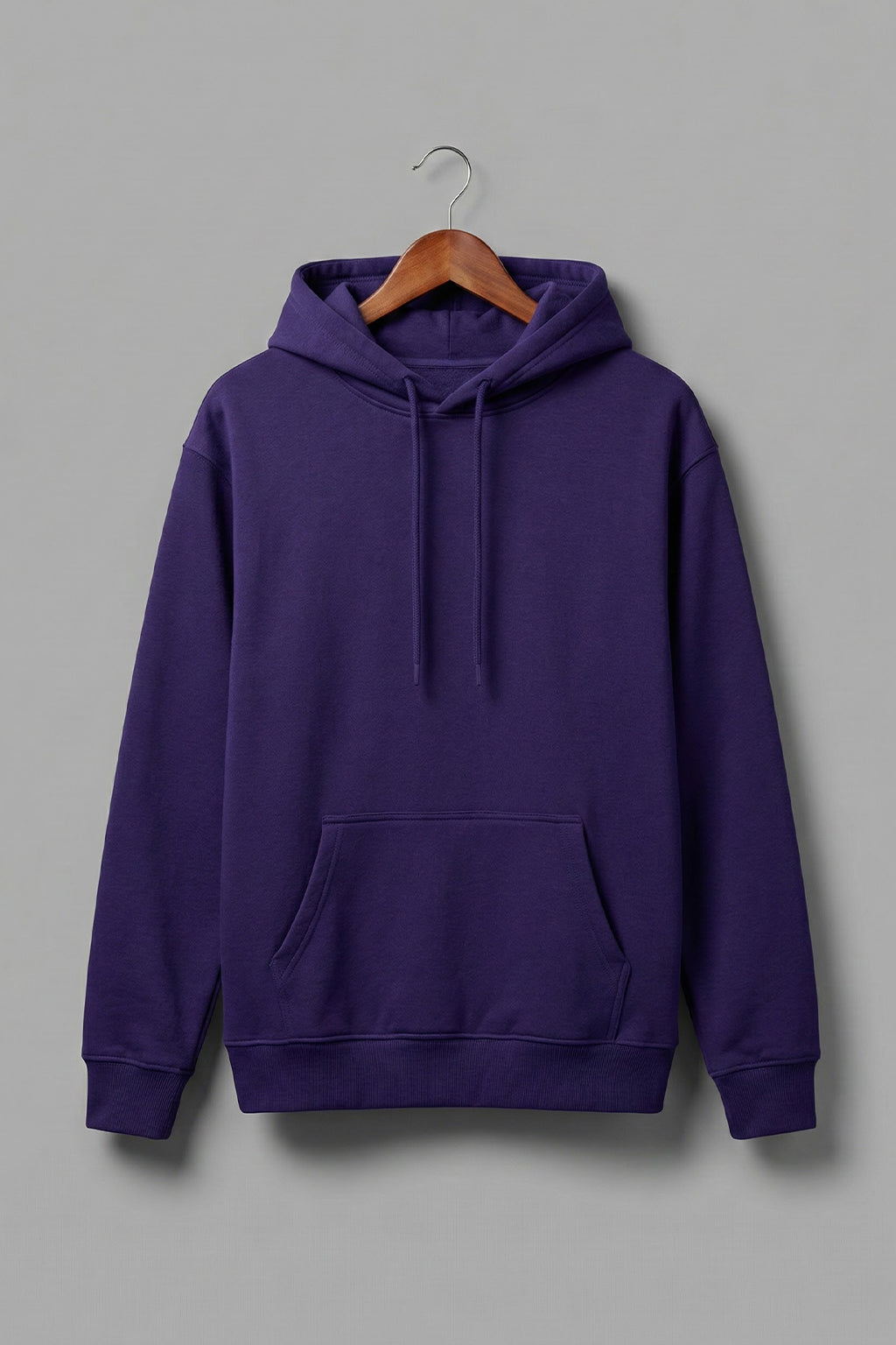 Purple Plain Oversized Fit Hoodie