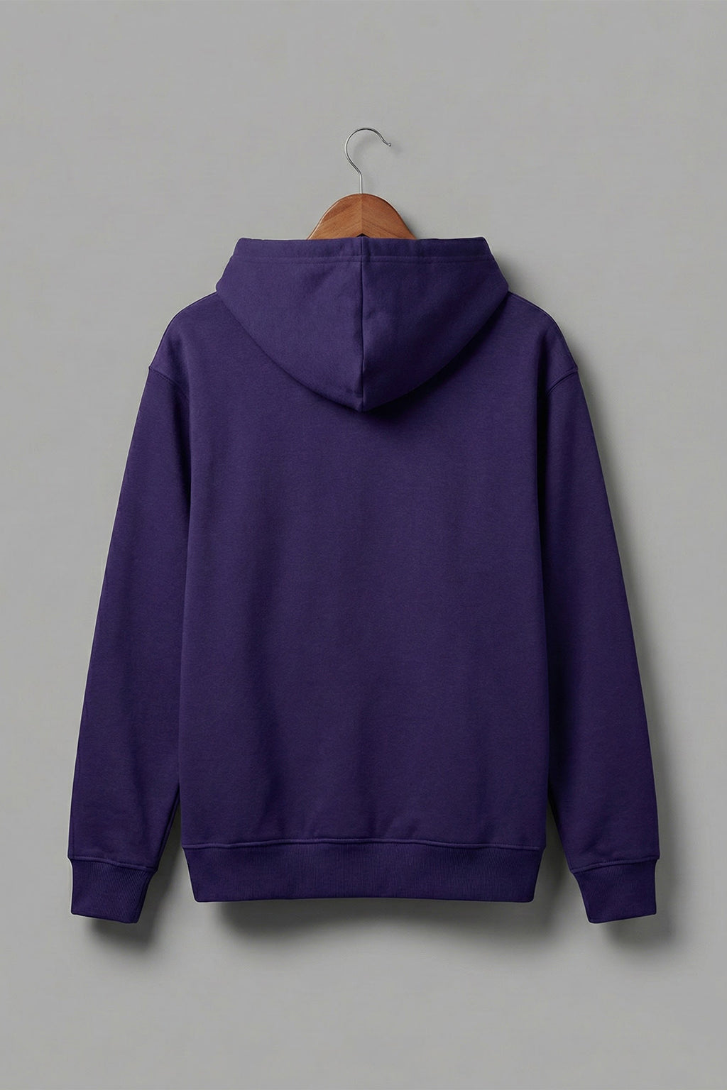 Purple Plain Oversized Fit Hoodie