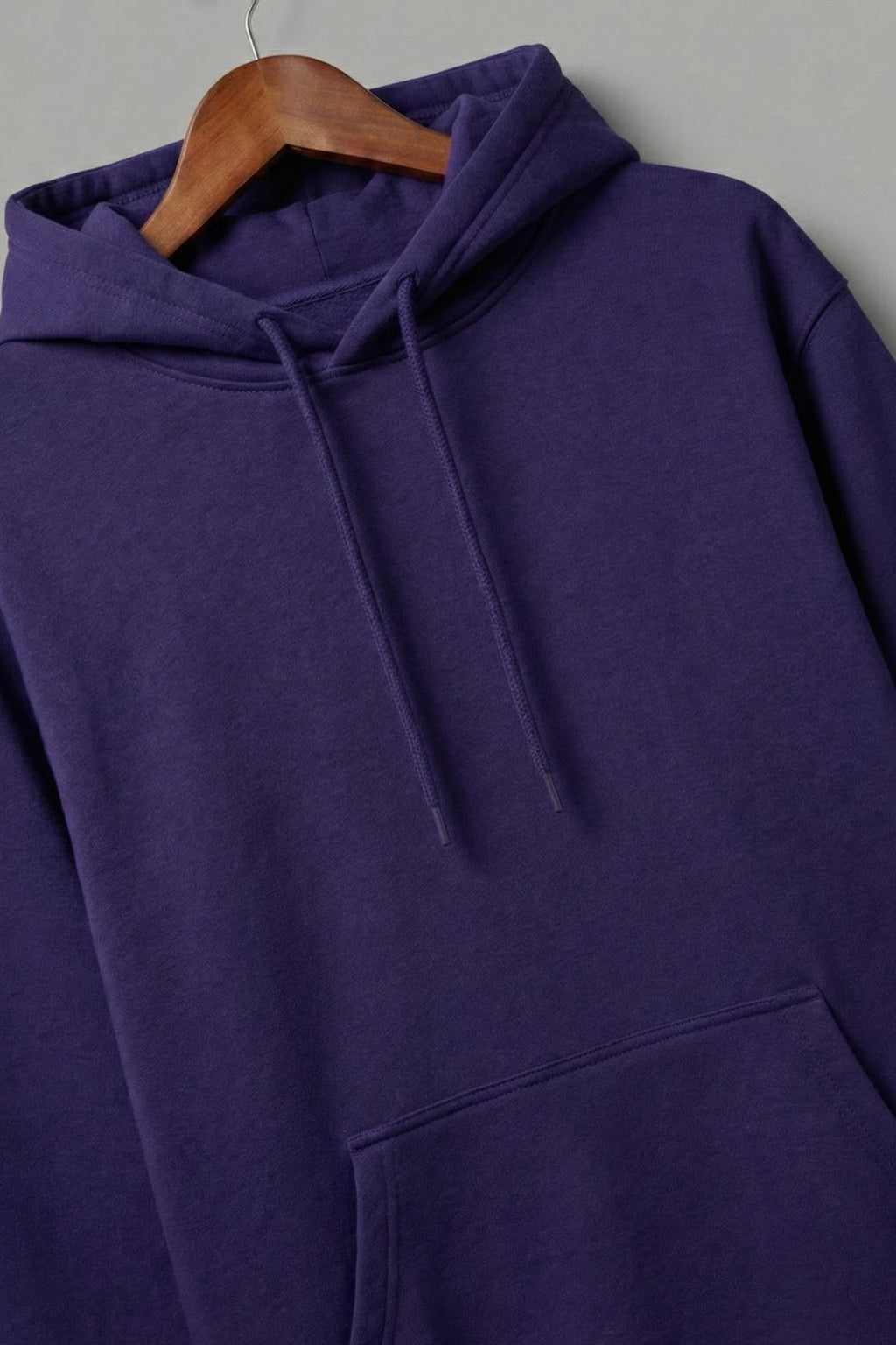 Purple Plain Oversized Fit Hoodie