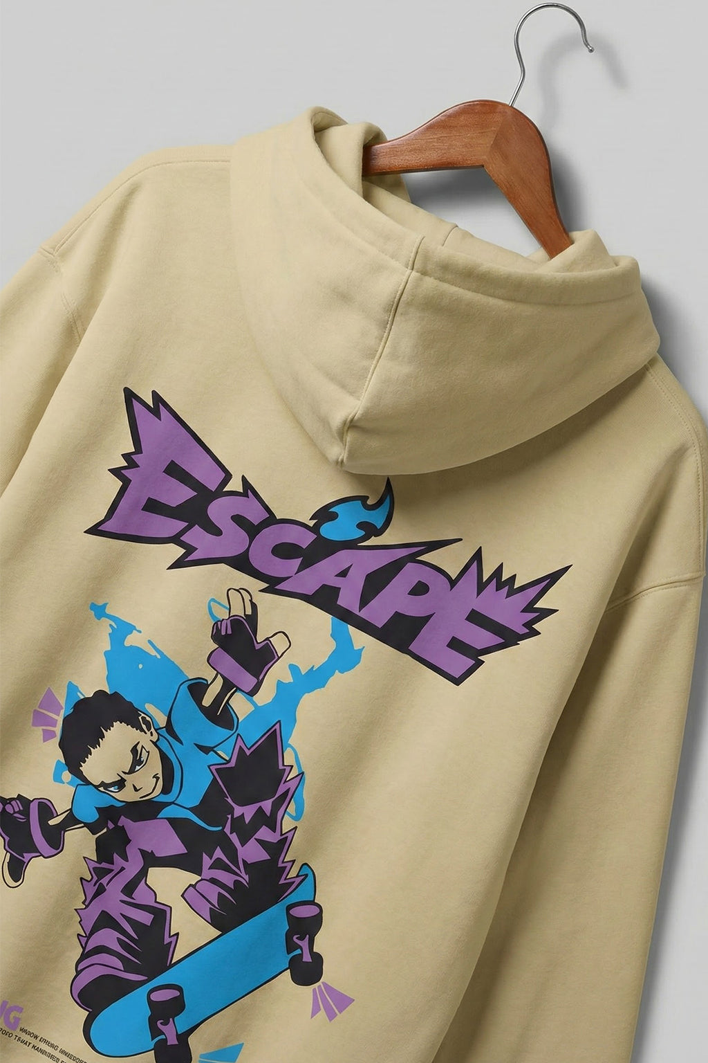 Escape Soyabean Oversized Printed Hoodie