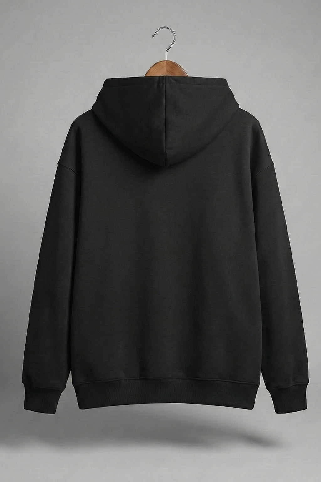 New Jersey Dark Grey Oversized Printed Hoodie
