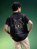 Captain America Black Oversized Printed Exclusive Shirt