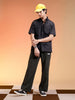 Black Oversized Half Sleeve Dual Pocket Utility Exclusive Shirt