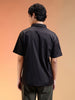 Black Oversized Half Sleeve Dual Pocket Utility Exclusive Shirt