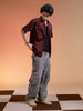 Brown Oversized Half Sleeve Dual Pocket Utility Exclusive Shirt