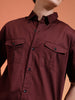 Brown Oversized Half Sleeve Dual Pocket Utility Exclusive Shirt