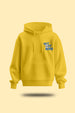 Out of Mind Mustard Oversized Pocket Typographic Printed  Hoodie