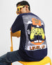 Level Up Navy Oversized Graphic Back Printed Boys T-shirt