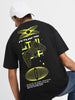 Gamer Black Oversized Graphic Back Printed Boys T-shirt