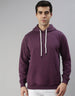 Purple Classic: Men's Solid Hoodie Veirdo