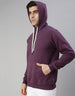 Purple Classic: Men's Solid Hoodie Veirdo