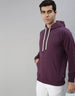 Purple Classic: Men's Solid Hoodie Veirdo