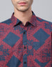 Red Printed Men's Shirt Veirdo