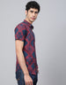 Red Printed Men's Shirt Veirdo