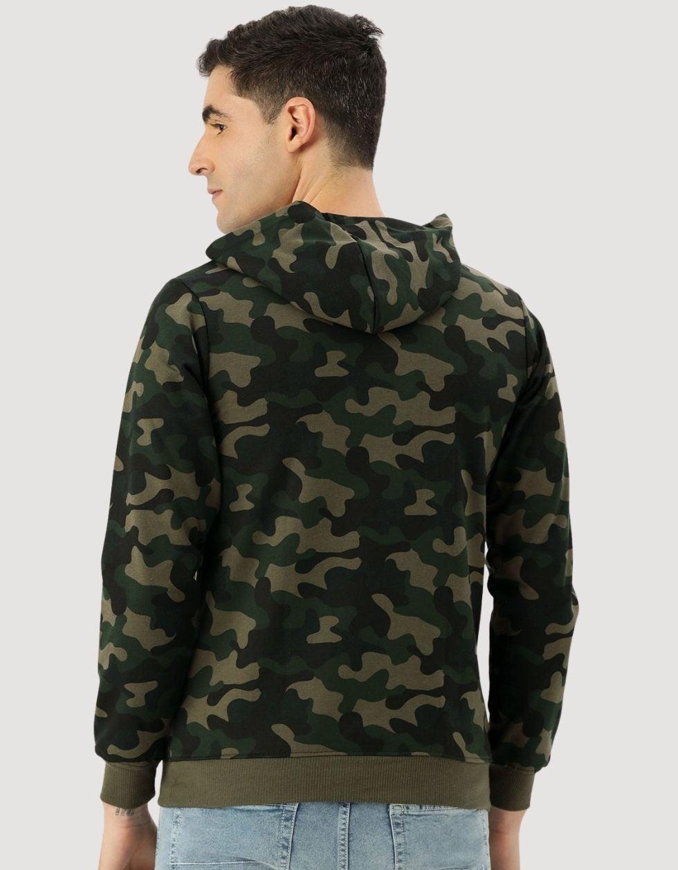 Sleek Jungle Style: Dark Camouflage Pullover Veirdo