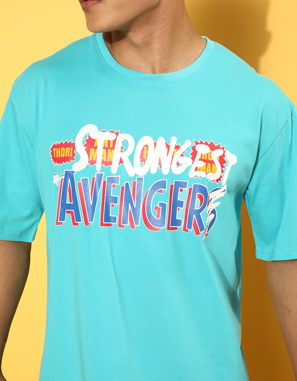 Strongest Avenger - Original Marvel Blue Oversized Tee Veirdo