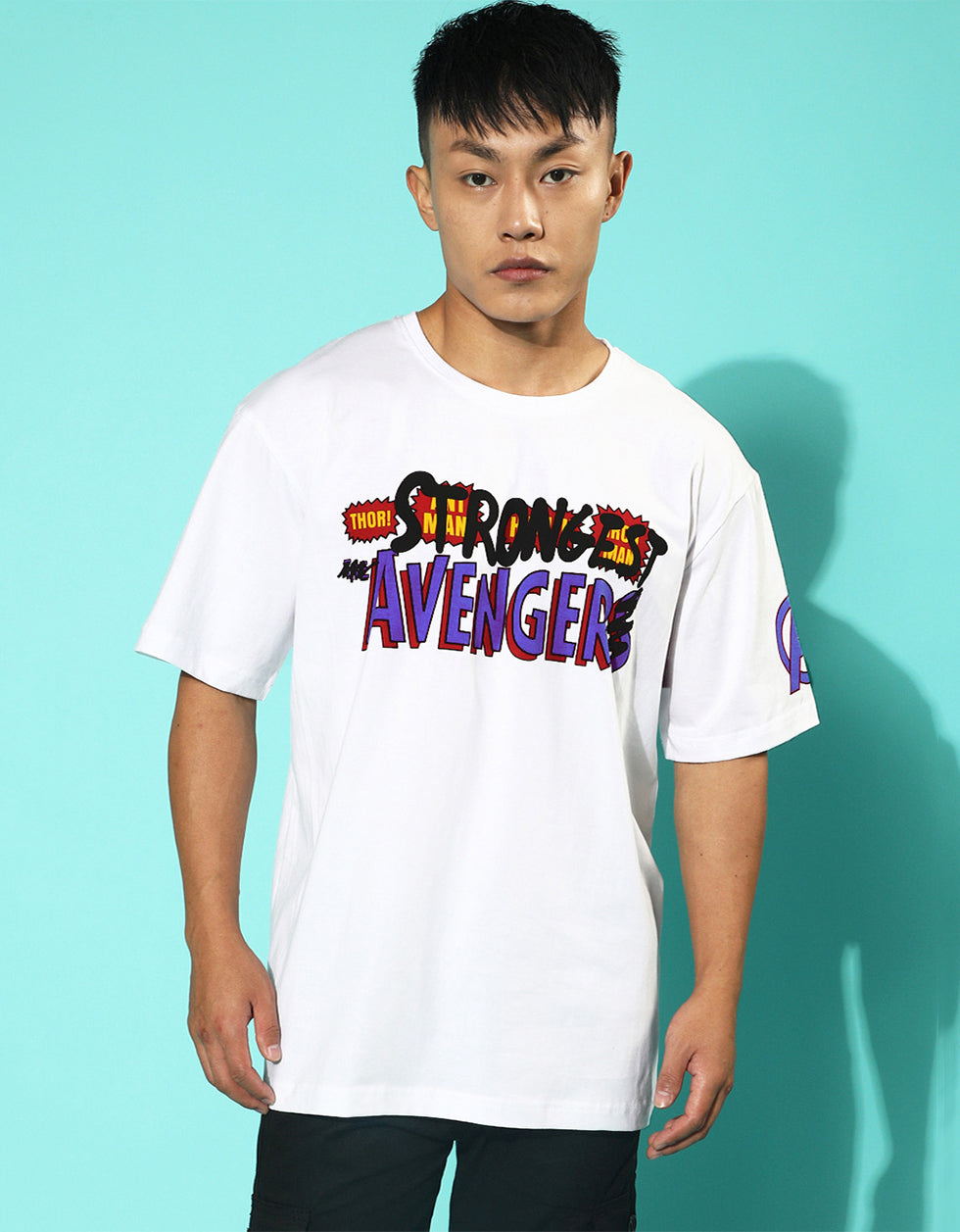 Strongest Avenger - Original Marvel White Oversized Tee Veirdo