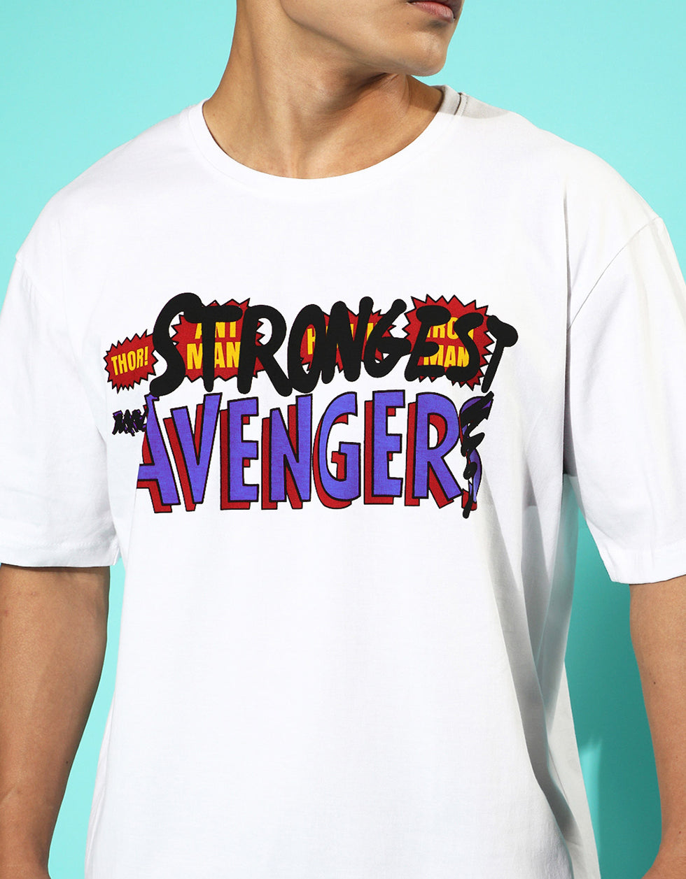 Strongest Avenger - Original Marvel White Oversized Tee Veirdo
