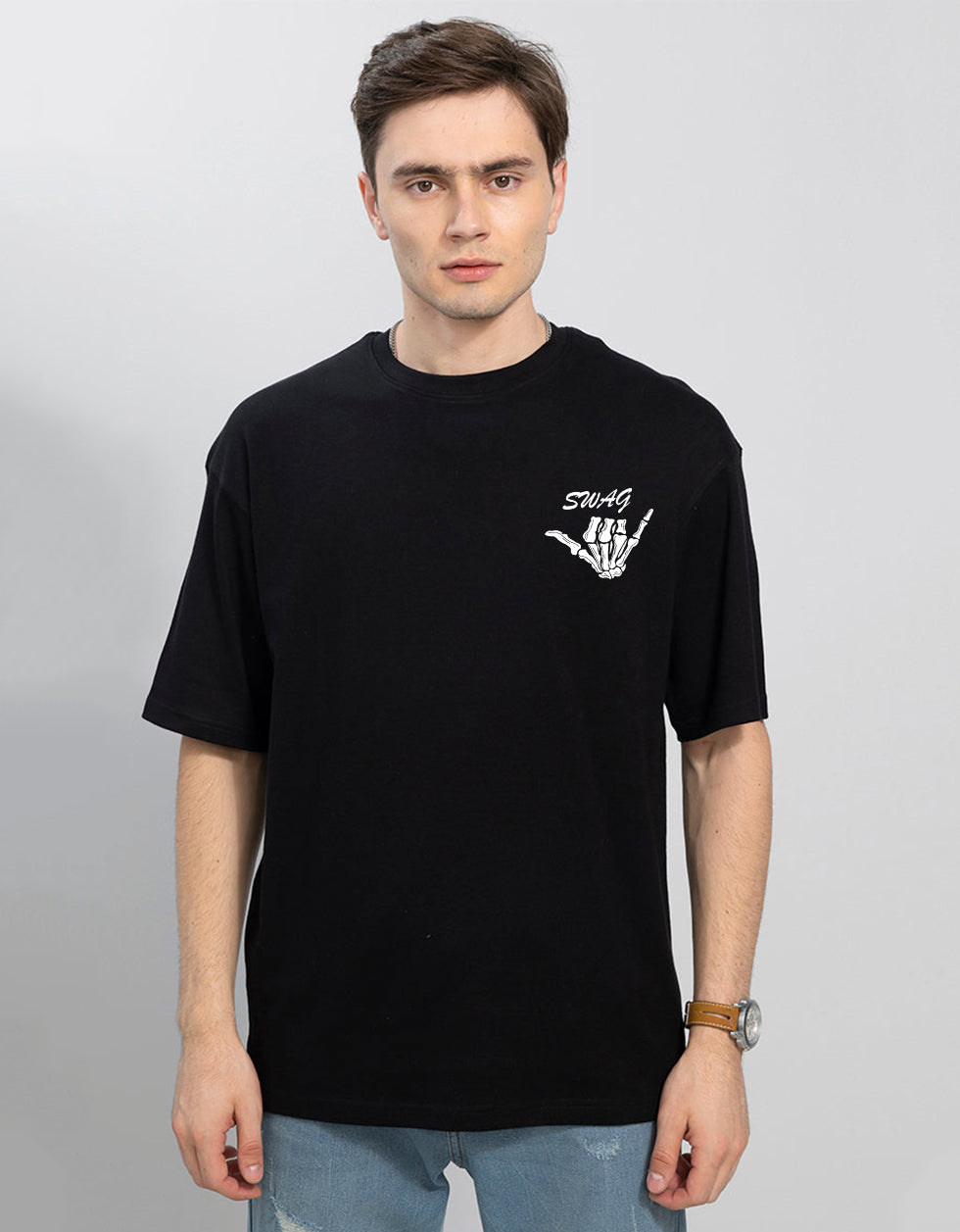 Swag Black Oversized T-Shirt Veirdo