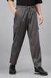 Grey Pure Cotton Baggy Fit 4 Pocket Cargo
