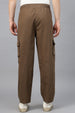 Brown Pure Cotton Baggy Fit 6 Pocket Cargo