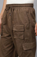 Brown Pure Cotton Baggy Fit 6 Pocket Cargo