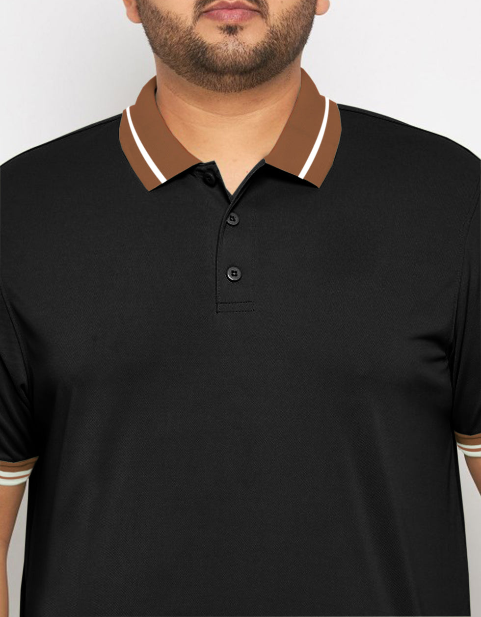 Black Plus Size Polo T-shirt
