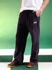 Dark Grey Lining Pattern Plain Corduroy Pants