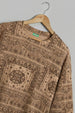 Paisley Beige All Over Printed Plus Size T-shirt