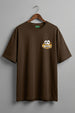 Go Veirdo Brown Graphic Printed Plus Size T-shirt