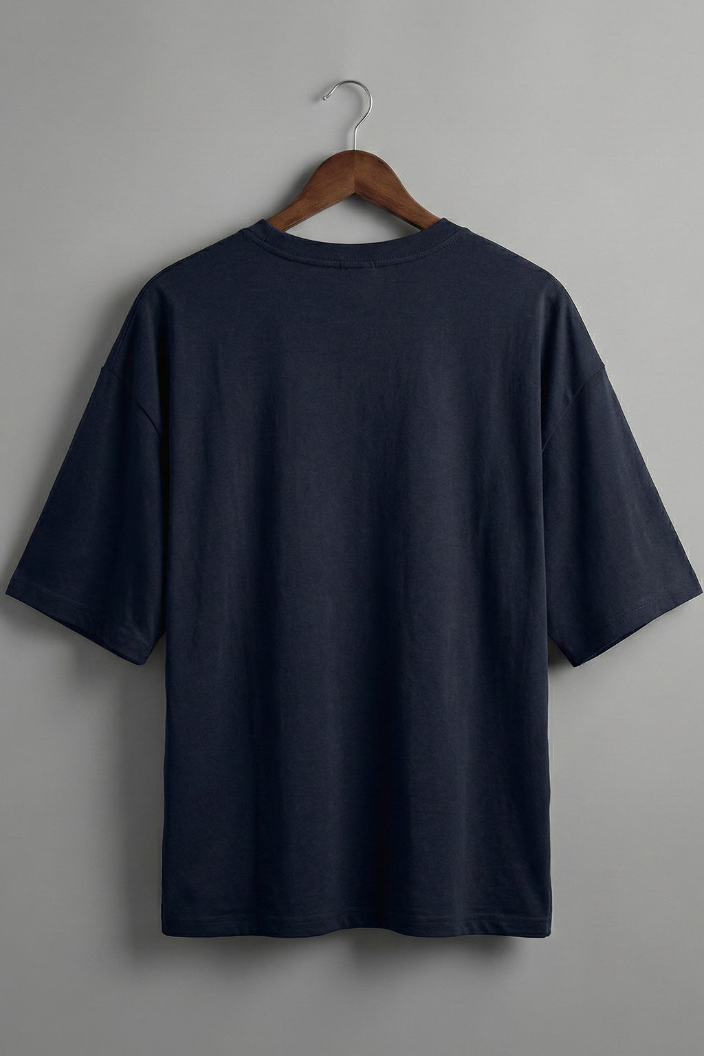 Veirdo Original Navy Typography Printed Plus Size T-shirt