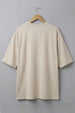 Veirdo Original Beige Graphic Printed Plus Size T-shirt