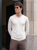 Swanwhite Plain Full Sleeves V-Neck Regular Fit T-shirt