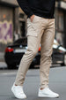 Beige Pure Woven Narrow Fit 5 Pocket Exclusive Cargo